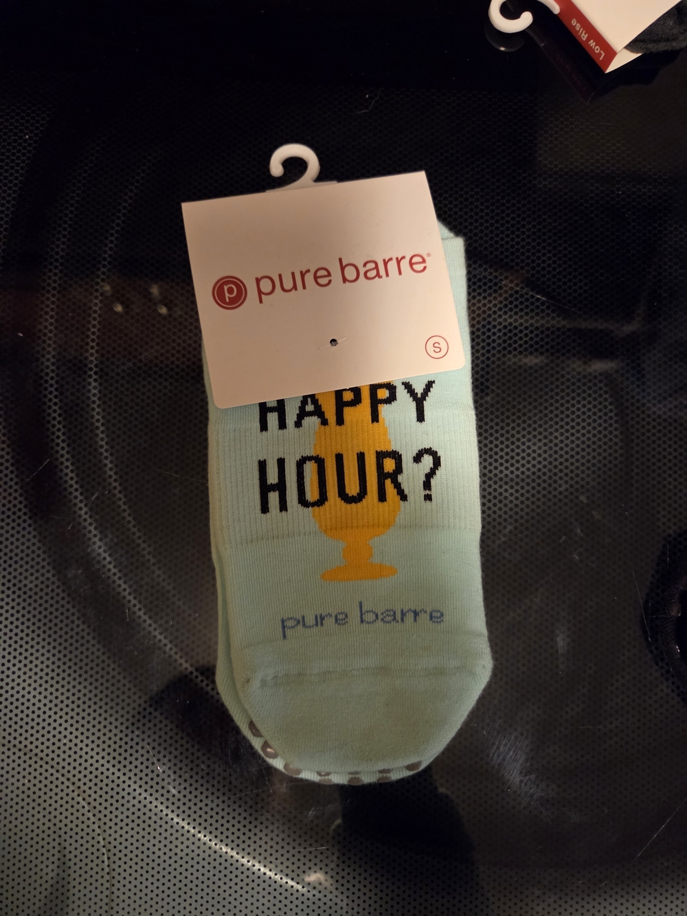 NWT SMALL Pure Barre Happy Hour Grip Socks